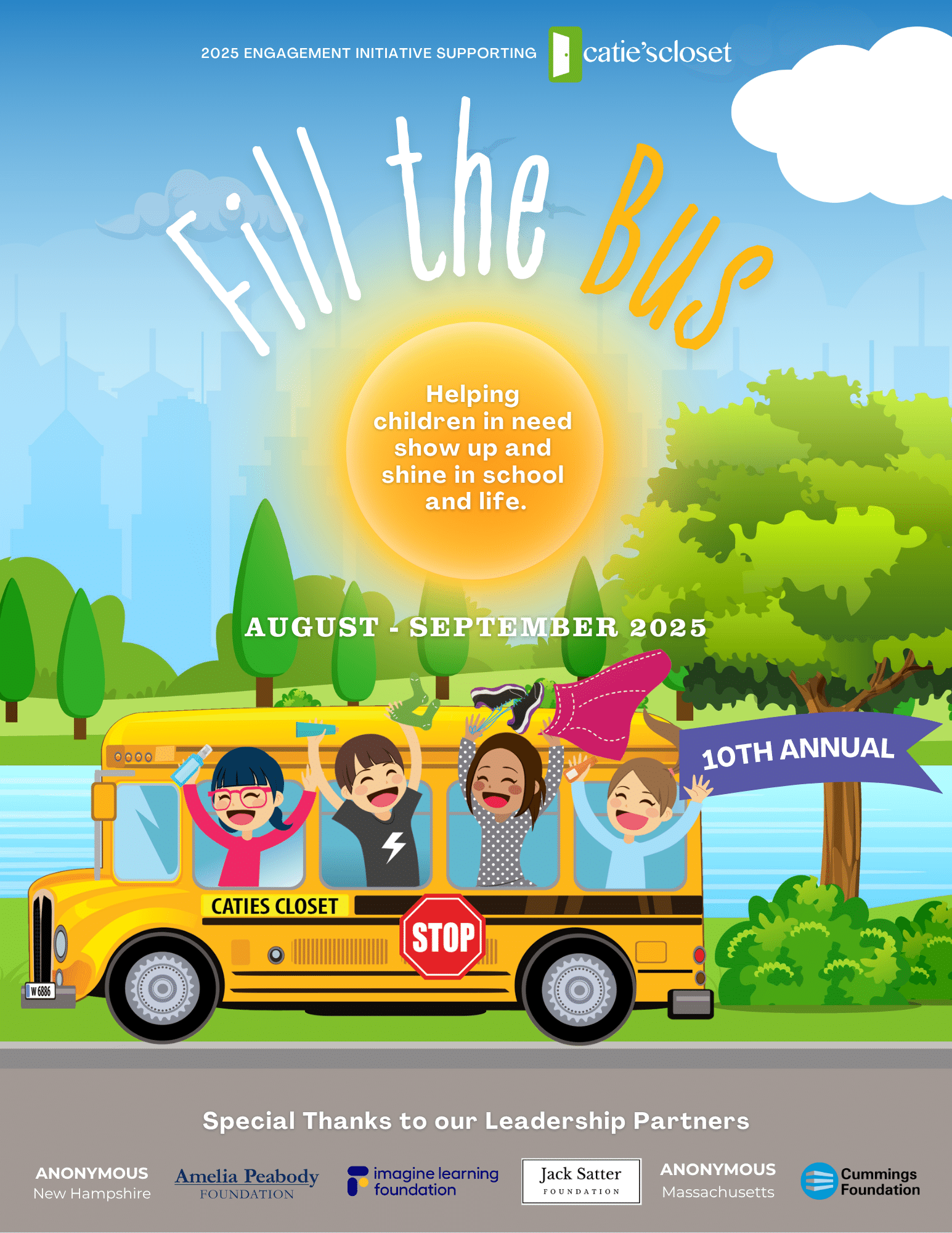 catie's closet annual fill the bus poster